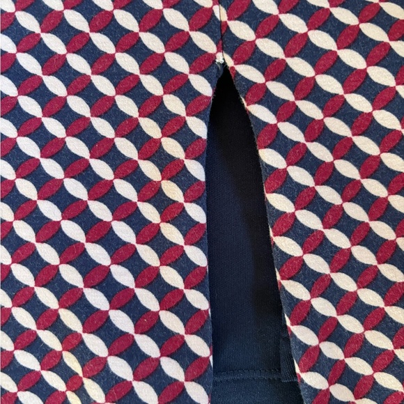 Boden Lined Pencil Skirt US Size 4R Navy Blue Pink and Maroon - Picture 7 of 7